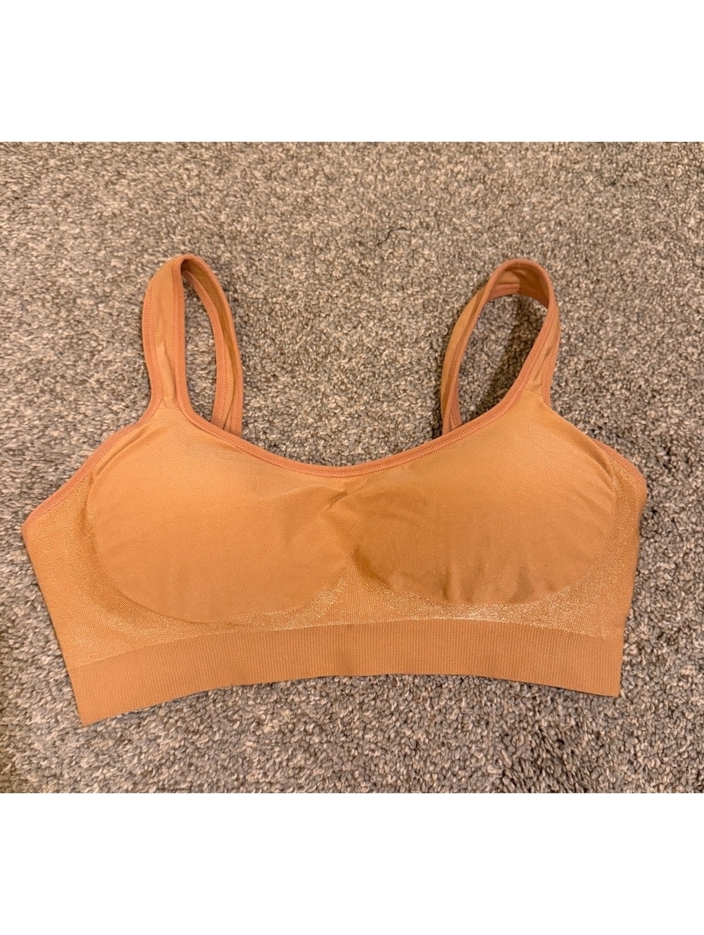 Underoutfit Orange Seamless Padded Wireless Bra Size Large